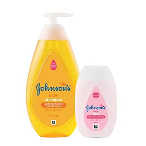 JOHNSONS BABY SHAMPOO 500ml+100ml LOTION